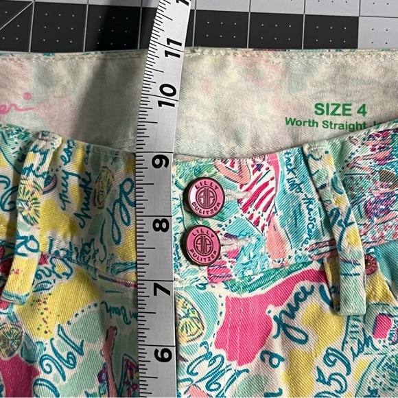 Lilly Pulitzer Worth Skinny Mini Jeans Size 4 Floral Bright Preppy Vacation - Picture 8 of 10